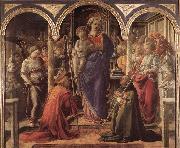 LIPPI, Fra Filippo Adoration of the Child with Saints g oil painting picture wholesale